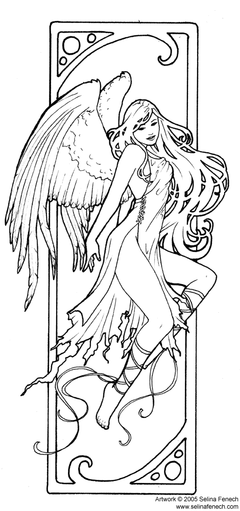 fairy and mermaid coloring pages - photo #14
