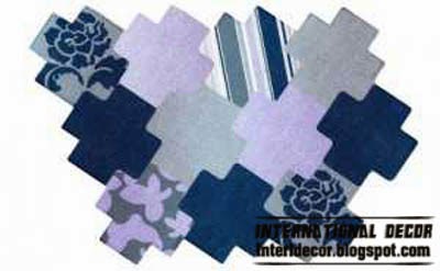 contemporary rugs, blue pauzzle rug