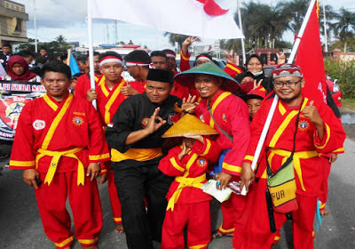 Tapak Suci Putra Muhammadiyah Menambah Kemeriahan Karnaval HUT RI ke 73 Kabupaten Mimika