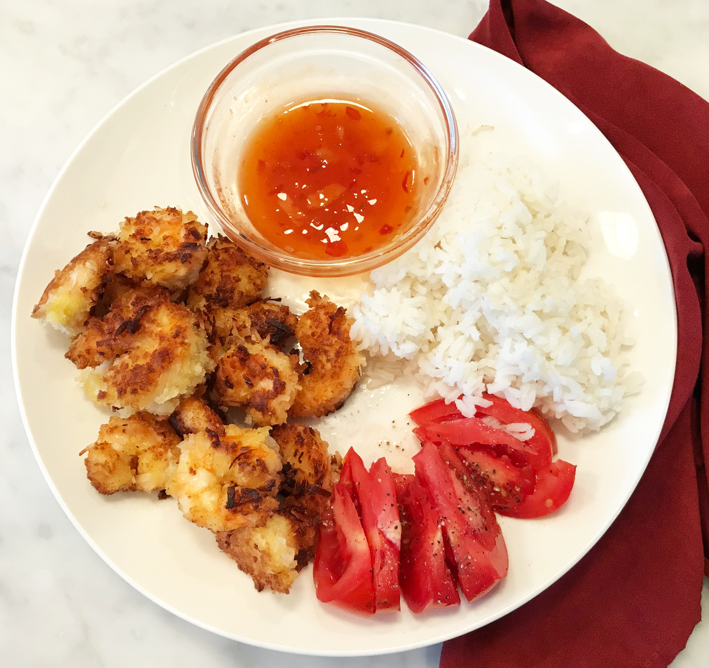 Trez Bon Coconut Shrimp with Sweet Chili Sauce