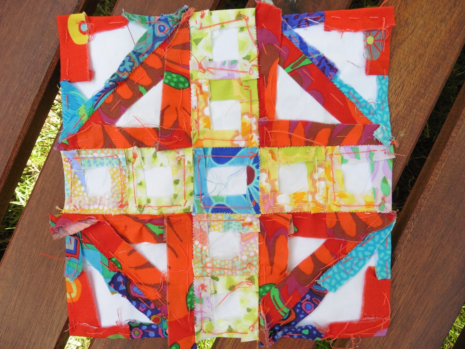 Klaudias Patchwork Blog: Mein Sommergarten Quilt 6. Block