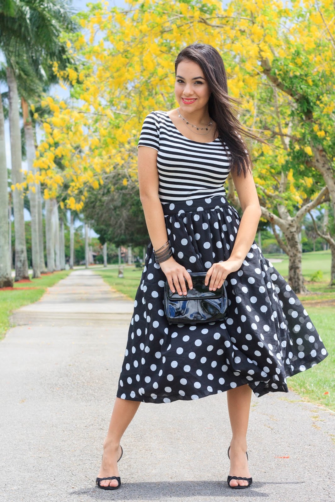 Stripes And Polka Dot Top main image 1