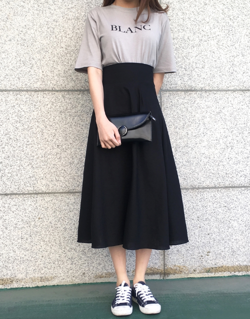 [Mixxmix] A-Line Linen Midi Skirt | KSTYLICK - Latest Korean Fashion ...