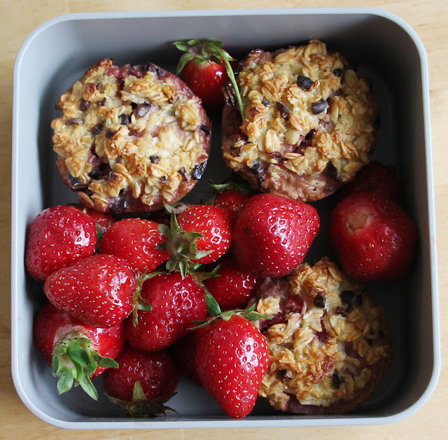 truskawkowe muffiny owsiane