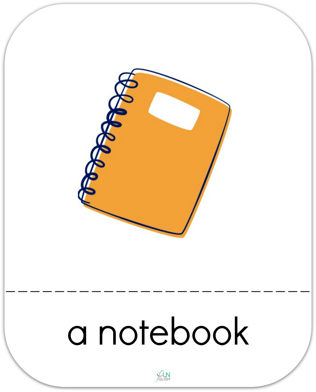 Funglish School objects flashcards