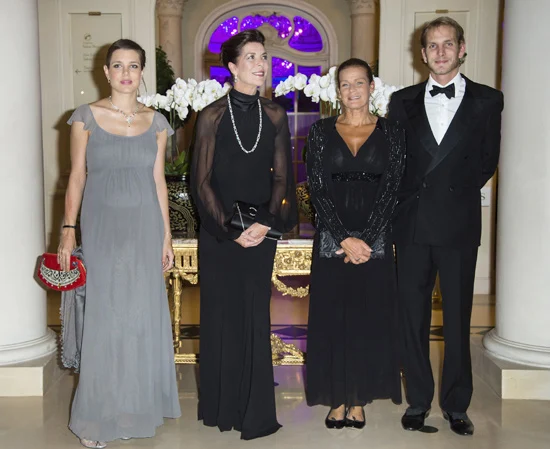 Princess Caroline, Princess Stephanie, Charlotte Casiraghi attend Gala Dinner at Hotel Hermitage