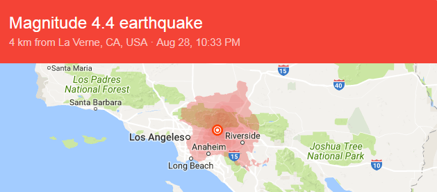 Terremoto 4.4 sacude el sur de California