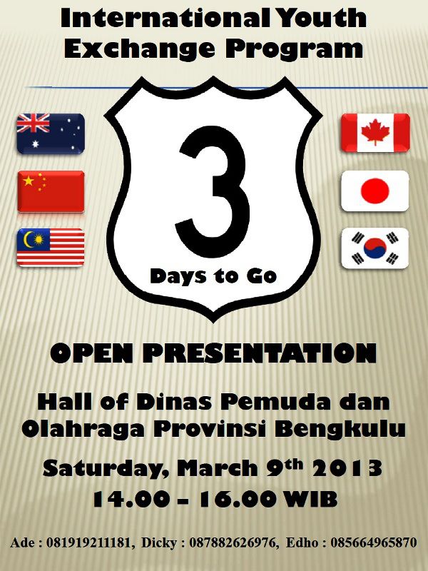 3 Days to Open Presentation!