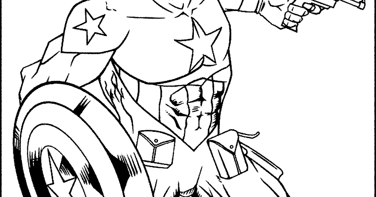 gambar mewarnai anak captain america