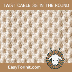 Easy To Knit: Honeycomb Cable in the round