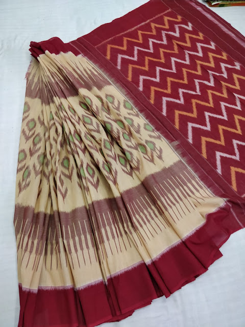 Pochampally Ikat mercerised Cotton sarees
