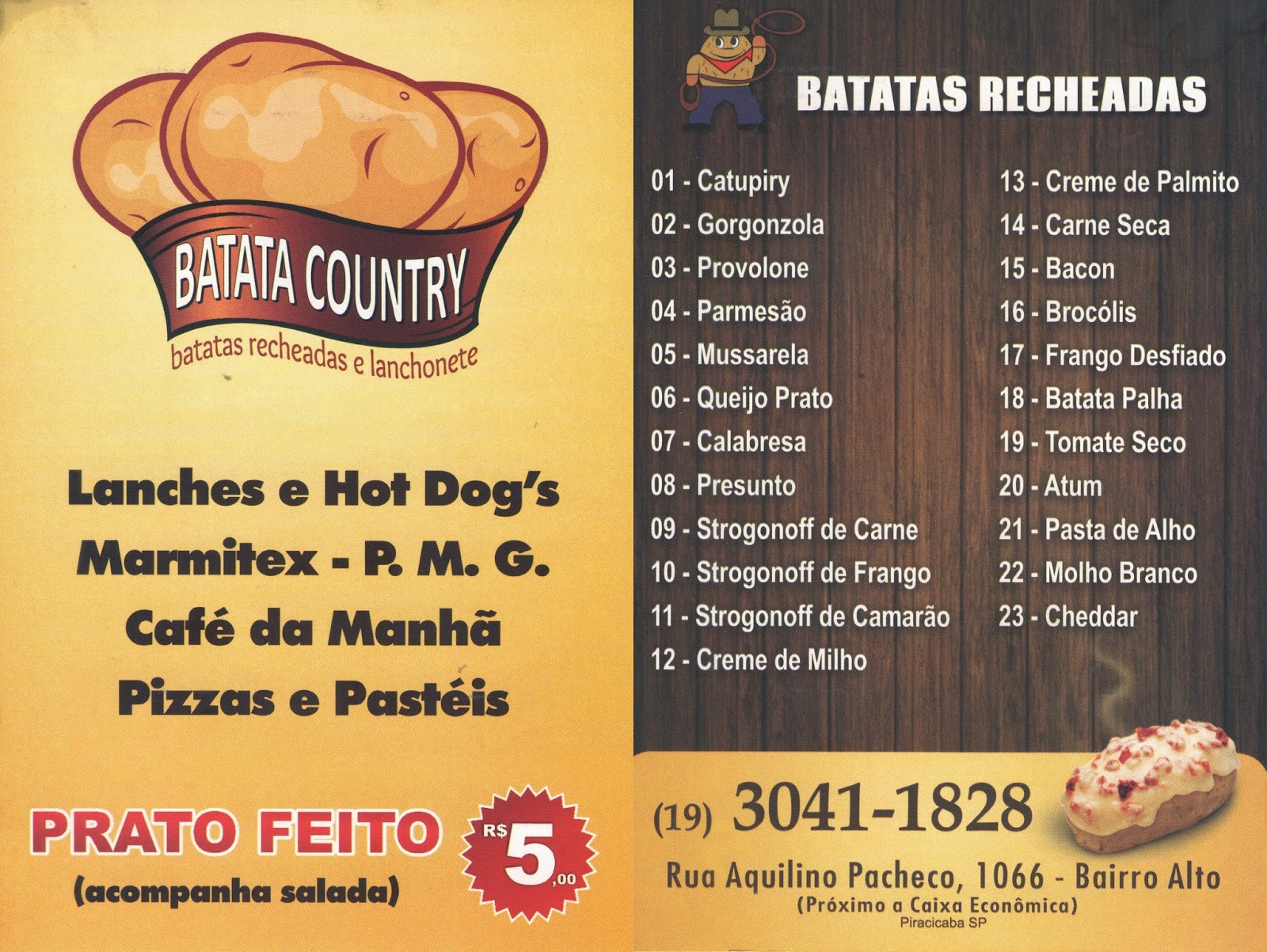 Batata Country Batata Country Piracicaba telefone e endereço