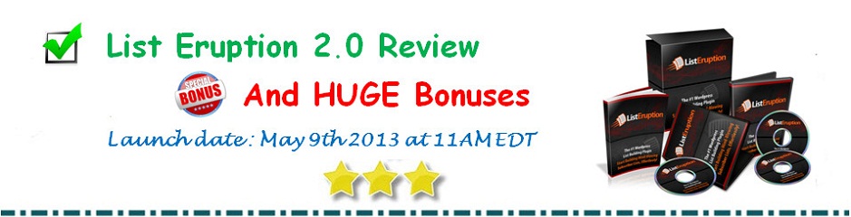 The Ultimate List Eruption 2.0 Review and Big Essential Bonuses $2700+
