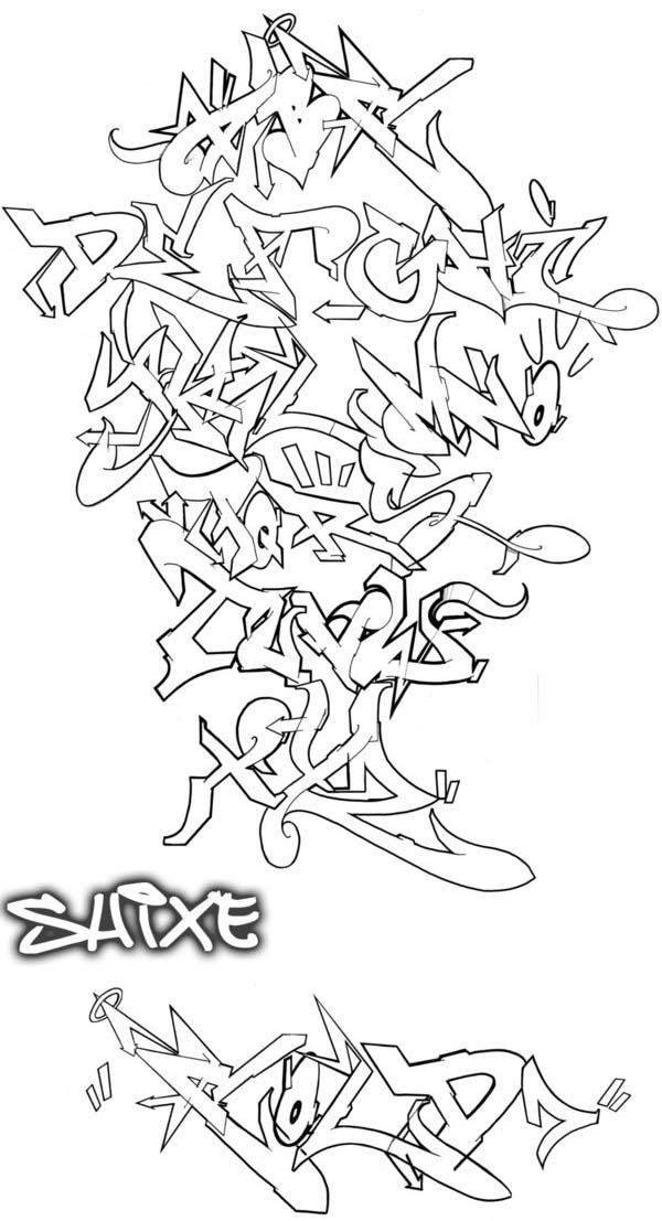 graffti new alphabet style with flow