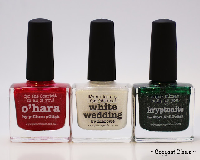 Copycat Claws Picture Polish Candy Cane Nail Art