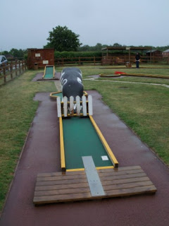 Crazy Golf at the Daisy Made Ice Cream Farm in Skellingthorpe, Lincolnshire.