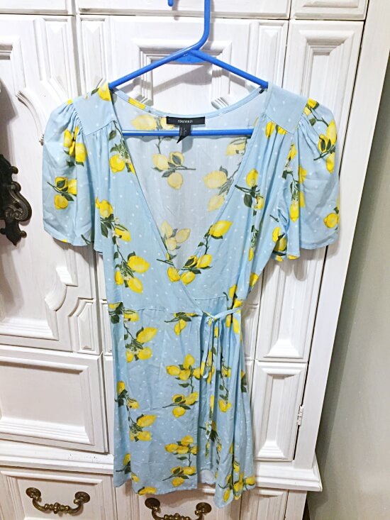 Forever 21 lemon wrap dress Forever 21 lemon wrap dress