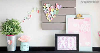 Valentine's Day Home Decorations by From Playdates to Parties valentine decorations make with kids