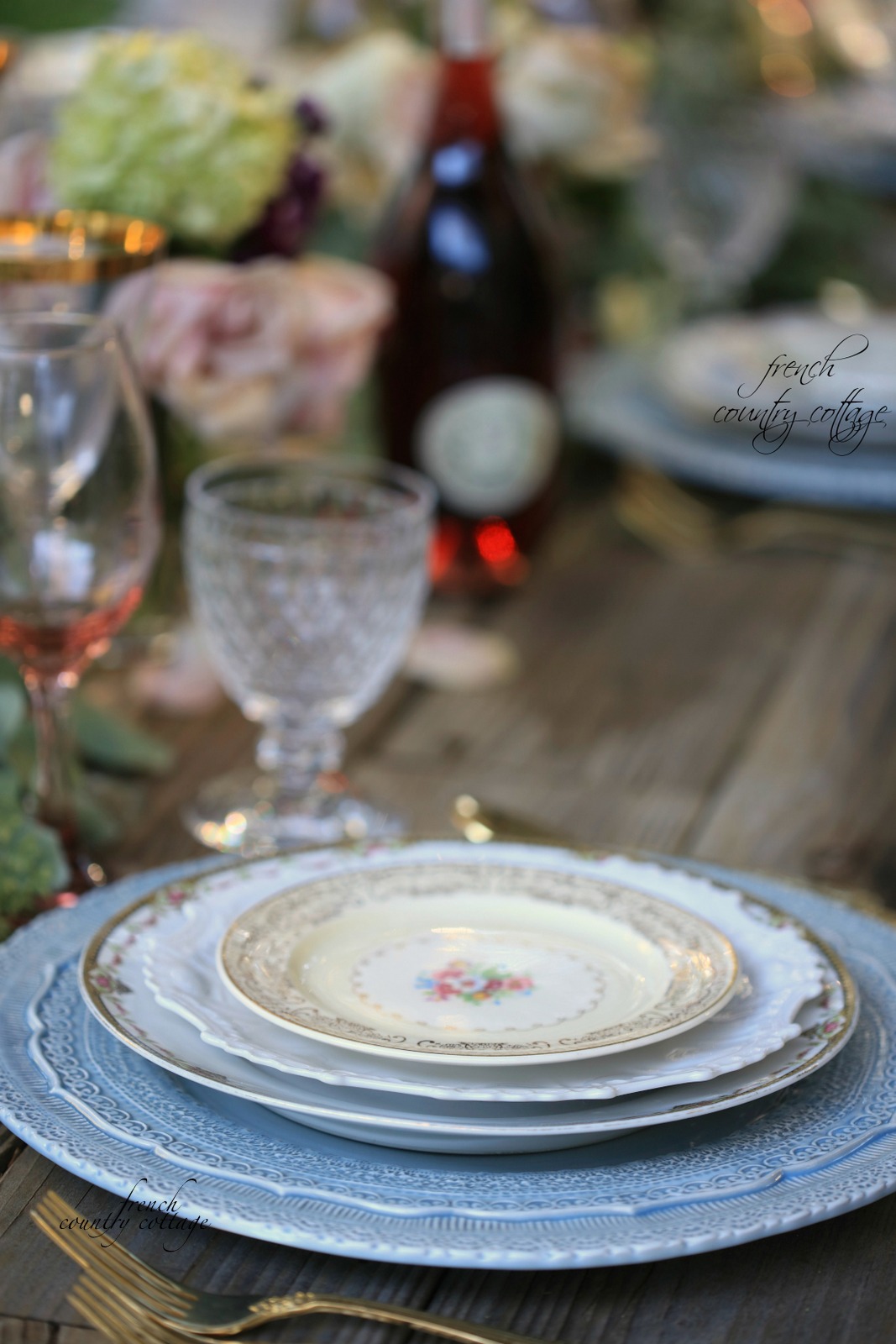 Mix & Mingle Vintage place settings FRENCH COUNTRY COTTAGE