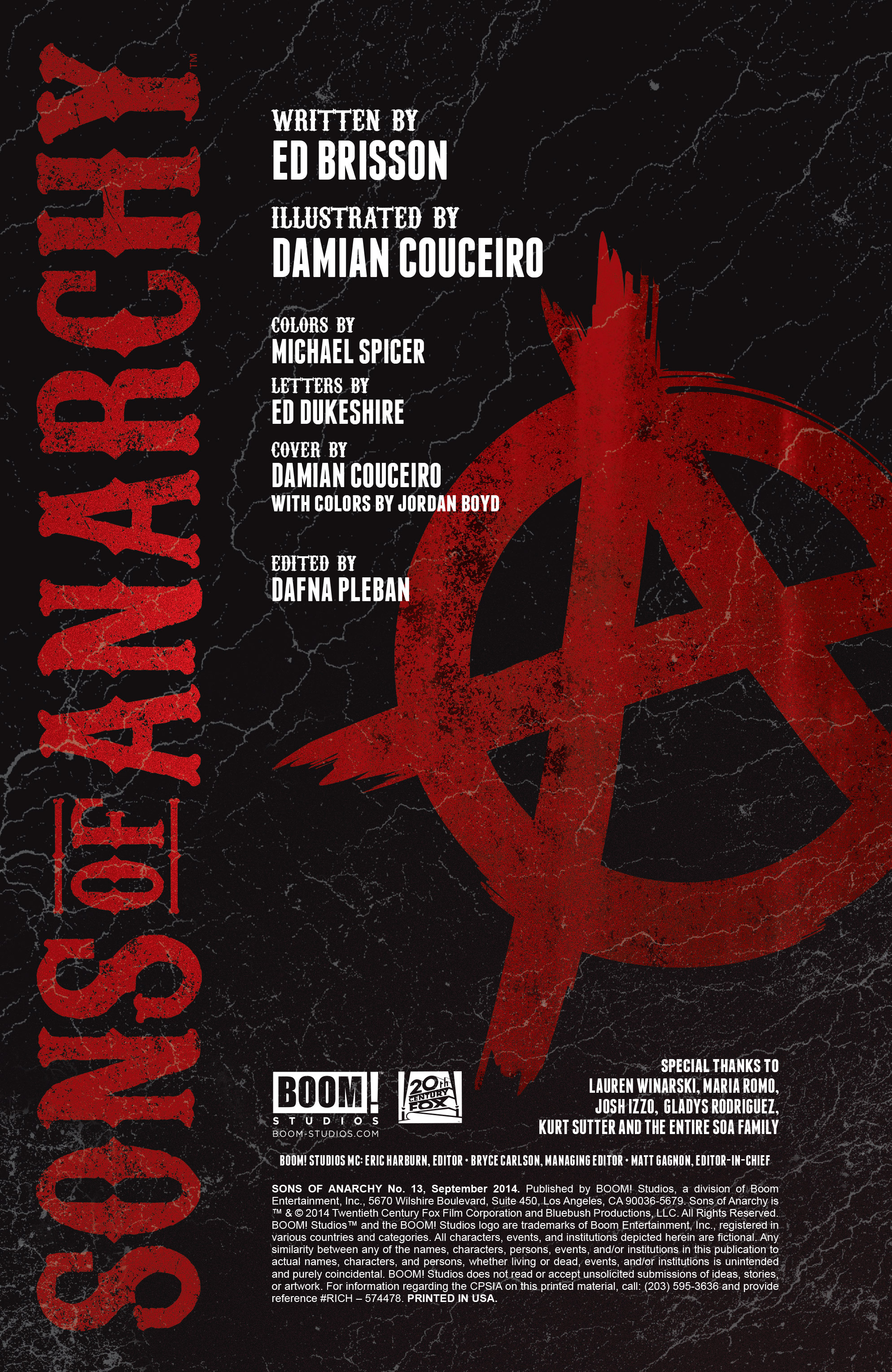 Read online Sons of Anarchy comic -  Issue #13 - 2