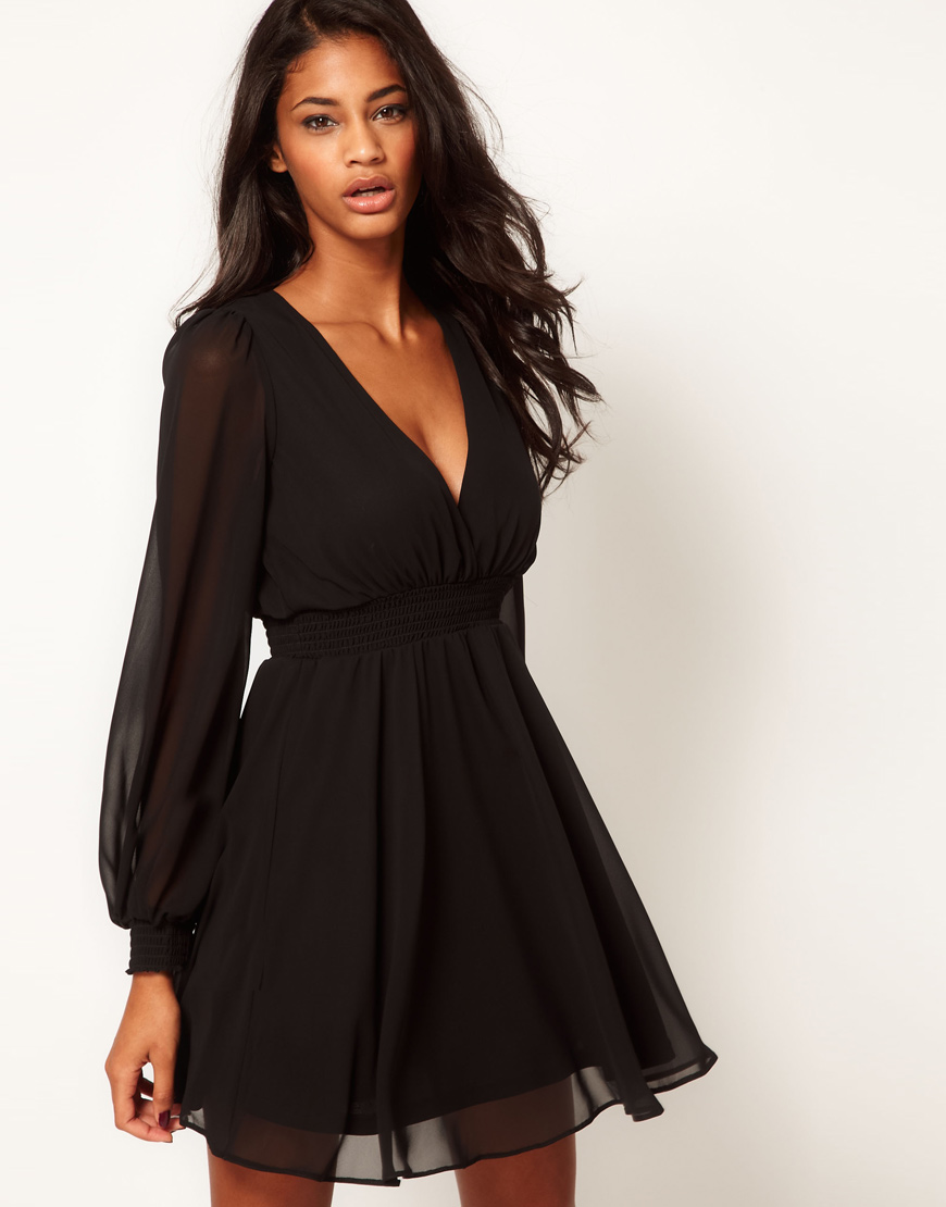 pretties' closet: ASOS Wrap Dress With Long Sleeves