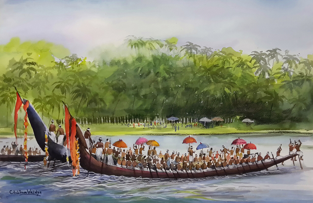 My Beautiful World Of Paintings And Students Boat Race In Kerala