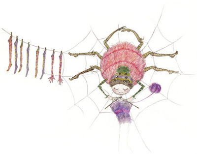 https://www.baglady-designs.com/art-prints/knitting-spider-print