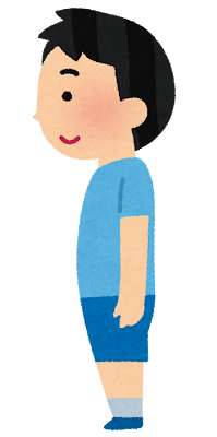 姿勢の良い男の子のイラスト