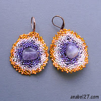 freeform beading beadwork free form peyote earrings jewelry beadwoven
