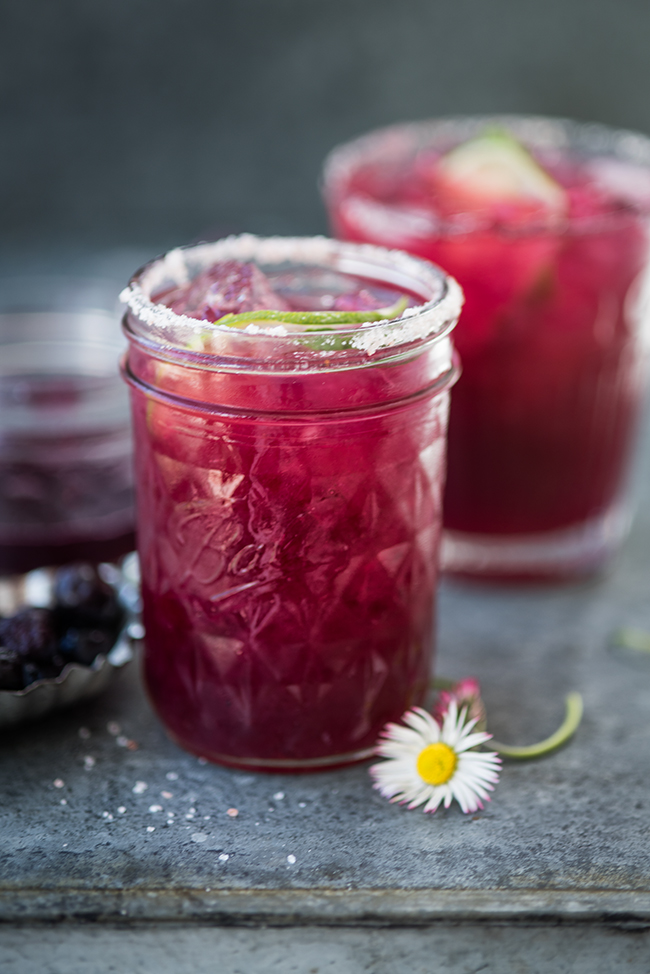 Blueberry Basil Margarita supergolden bakes