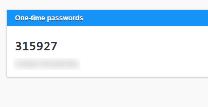 One Time Password