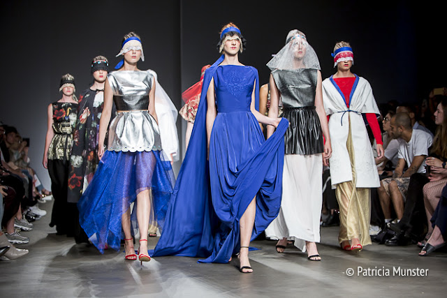 Royal Blue gown and finale  - Maaike van den Abbeele at Amsterdam Fashion Week