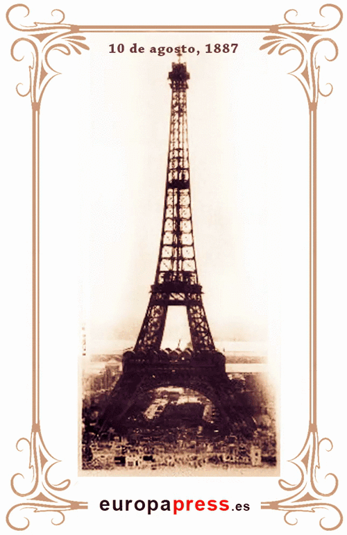  gif construcción de la torre Eiffel