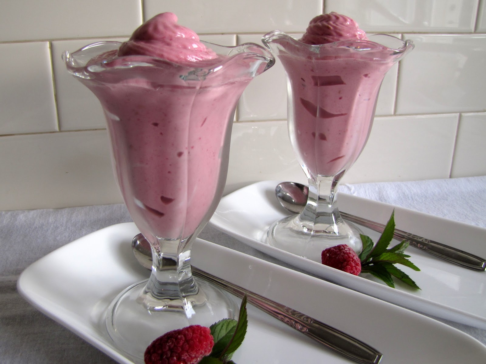 From My Table To Yours Instant Raspberry Frozen Yogurt