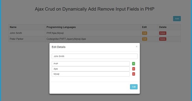 How To Dynamically Add Remove Input Fields In Php With Jquery Ajax - Vrogue