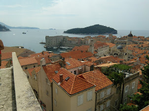 View of houses inside Dubrovnik Old Town.