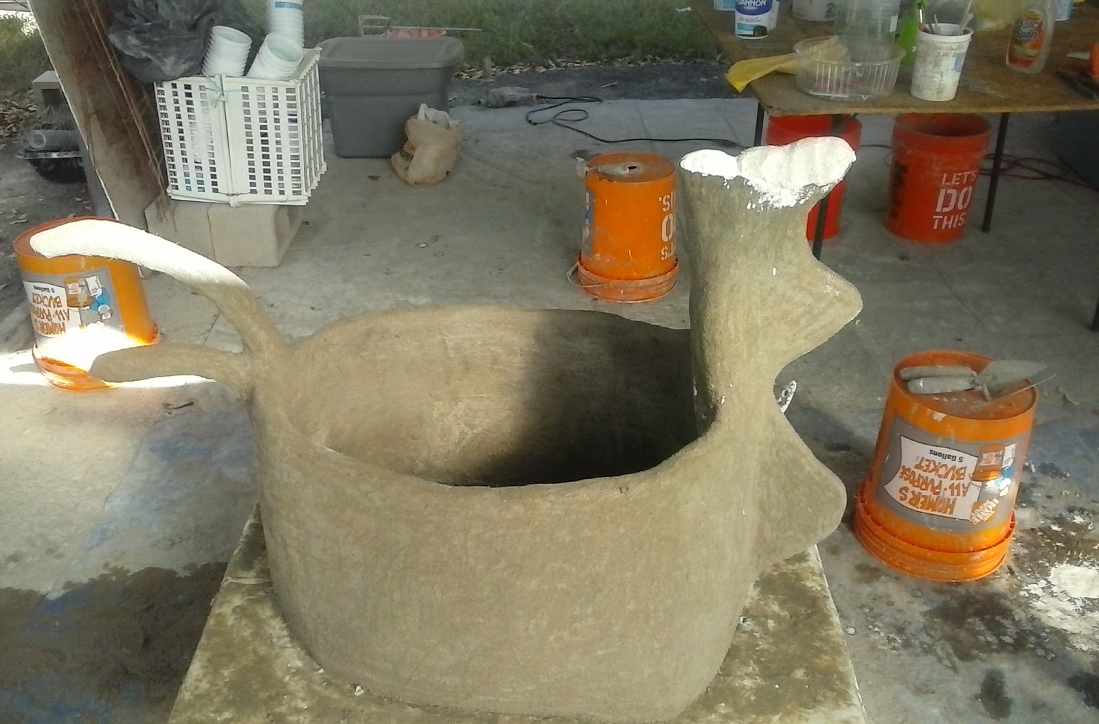 JK Mosaic Concrete Sculpting with Armature