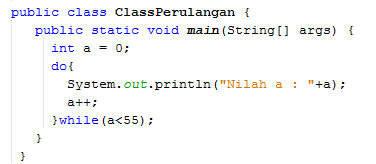 Perulangan ( For, While, Do While ) Java Netbeans
