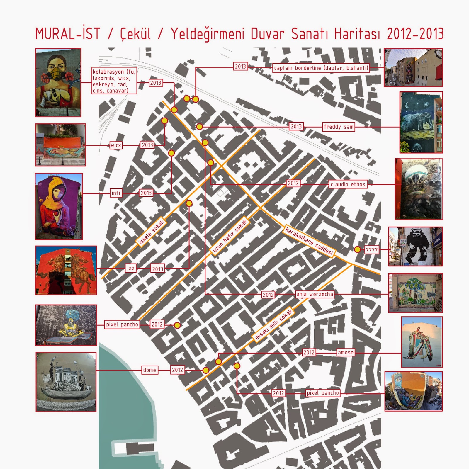 yeldeğirmeni sokak sanatı duvar sanatı haritası yeldegirmeni street art map