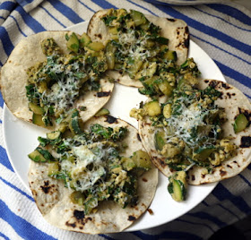 zucchini and egg tacos