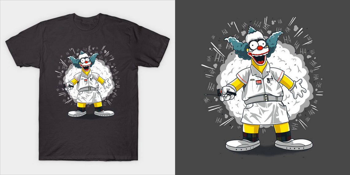 Sólo Pienso En Camisetas: Camiseta Krusty el payaso de Los Simpson