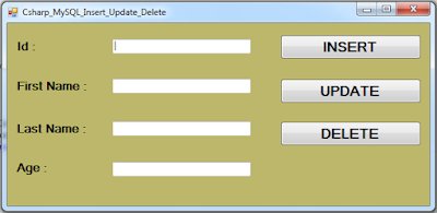 c# database insert update delete