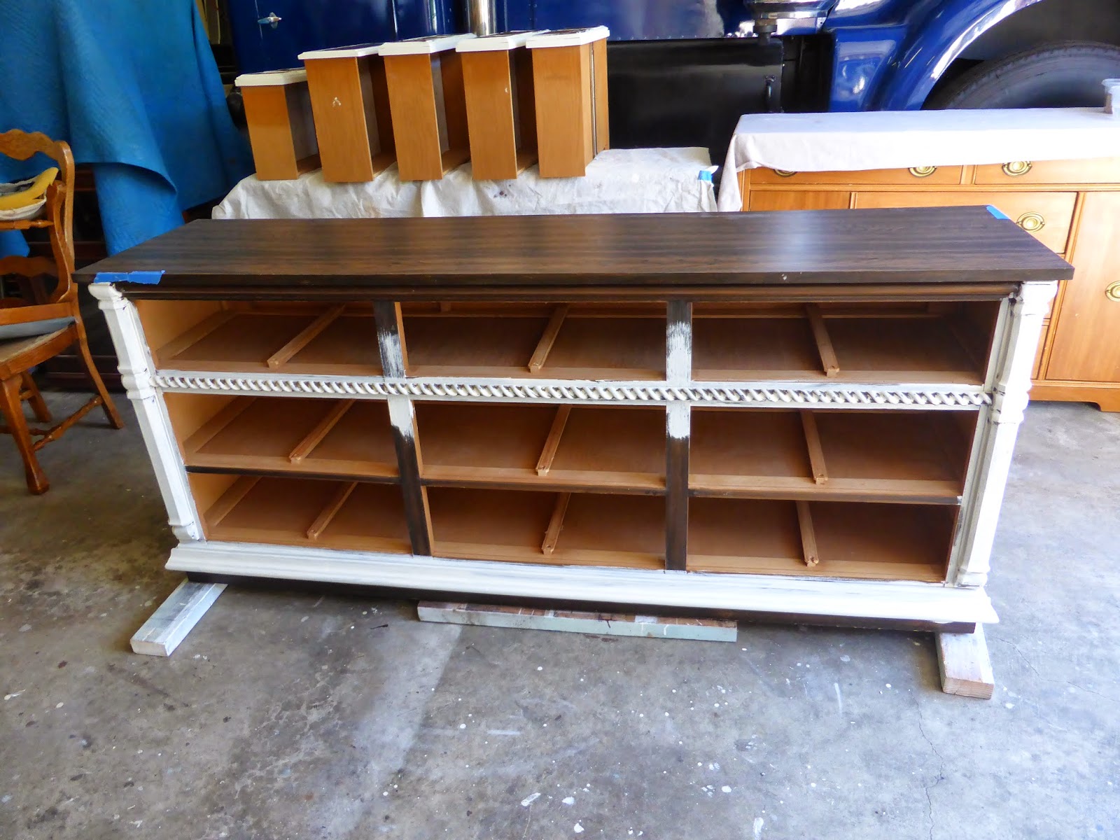 Sweetly Chic Sophisticated Grey Lowboy dresser
