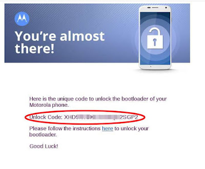 Codigo para desbloquear motorola en la bandeja de entrada Muestra como llega el codigo en la bandeja de entrada