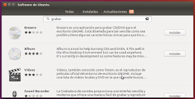 Software de Ubuntu grabar