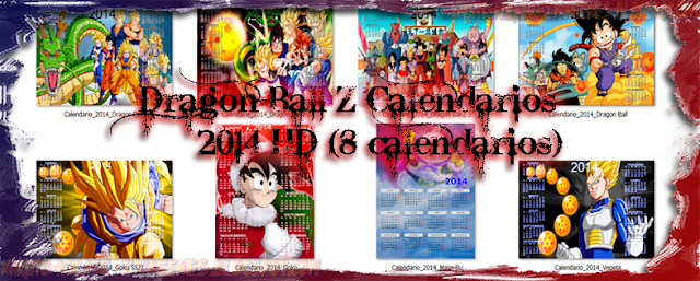 calendarios anime 2014 dbz - eliminados