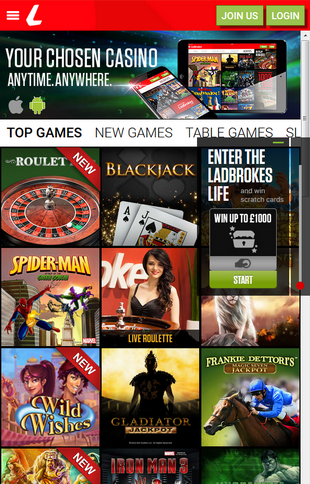 Ladbrokes Casino Mobile Ladbrokes Casino Mobile Screen
