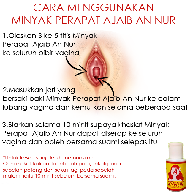 Cara penggunaan minyak perapat an nur Cara penggunaan minyak perapat an nur