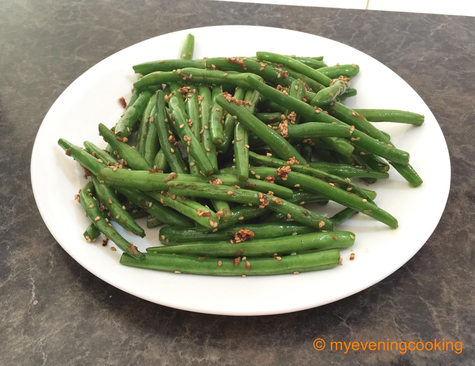 Quick Green Beans with Garlic My Evening Cooking