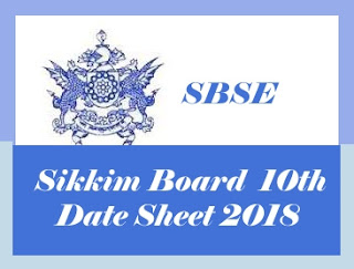 Sikkim 10th Time table 2018, Sikkim SSLC Time table 2018, Sikkim Board 10th Time table 2018, Sikkim Board SSLC Time table 2018